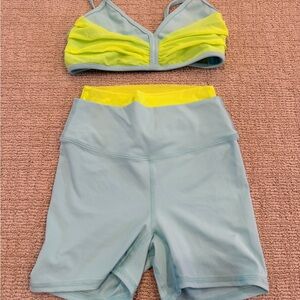 AS Five the Label Yellow and Light Blue Activewear - Dance wear Set